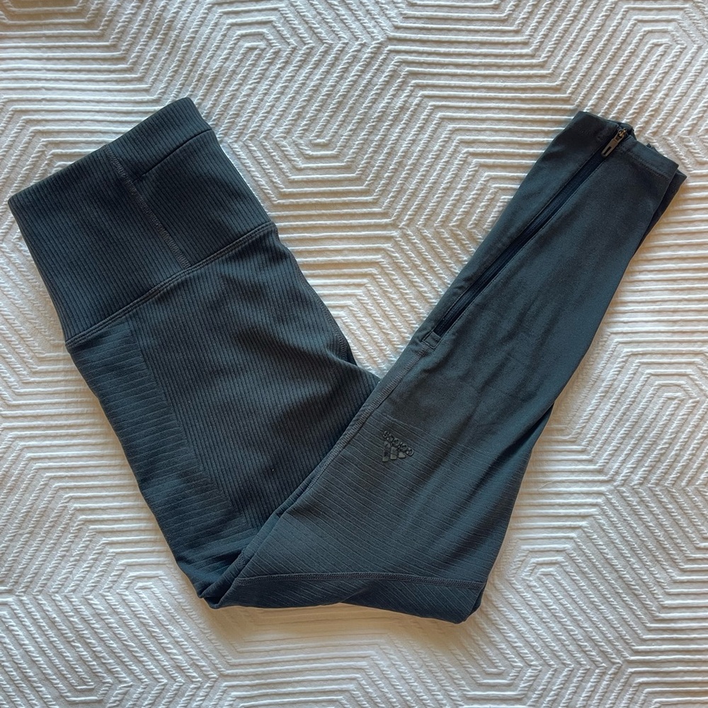 Adidas Energy Running Climaheat Grey Black Leggings Size Medium